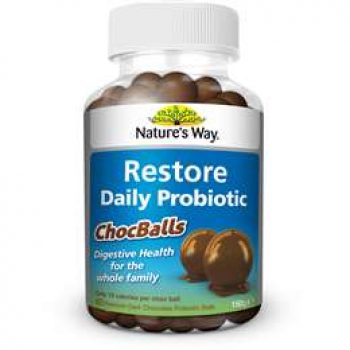 Nature’s Way Restore Daily Probiotic Chocballs 60 pack