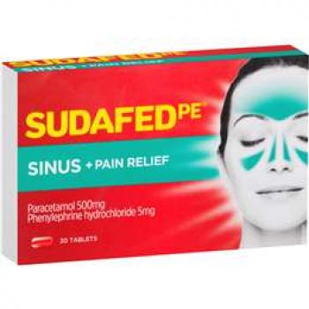 Sudafed Pe Sinus + Pain Relief 20 pack