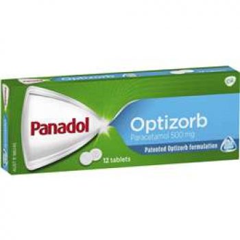 Panadol With Optizorb Paracetamol Pain Relief 12 pack