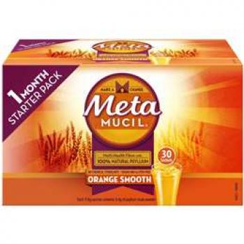 Metamucil Daily Fibre Supplement Orange Smooth 30pk