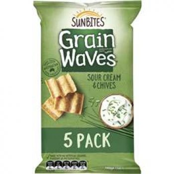 Sunbites Grain Waves Sour Cream & Chives 5 pack