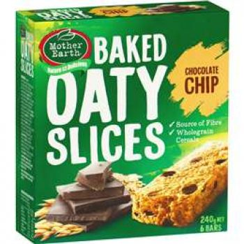 Mother Earth Chocolate Chip Oaty Slice 6pk 240g