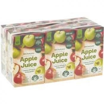 Woolworths Apple Juice 6x250ml