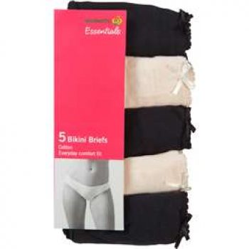 Woolworths Essentials Underwear Women’s Bikini Size 12-14 each