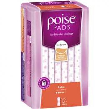 Poise Incontinence Pads Extra Absorbency 12 pack