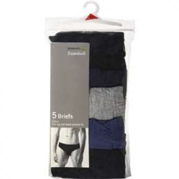 Woolworths Essentials Underwear Brief Size M 5 pack - Black Box Product  Reviews