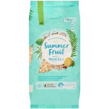 Woolworths Summer Fruit Muesli 750g