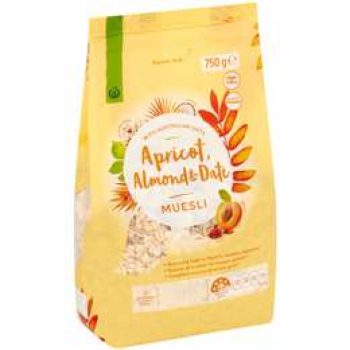 Woolworths Apricot Almond And Date Muesli 750g