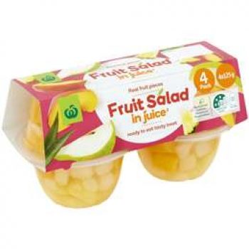 Woolworths Fruit Salad In Juice 4x125g