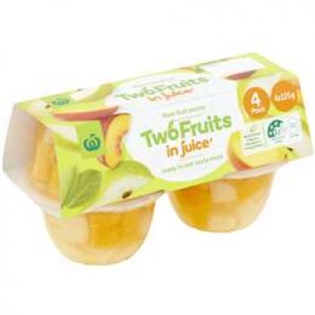 Woolworths Two Fruits In Juice In Juice 4x125g
