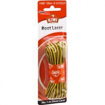 Kiwi Shoe Care Shoe Laces Yellow/brown 150cm each