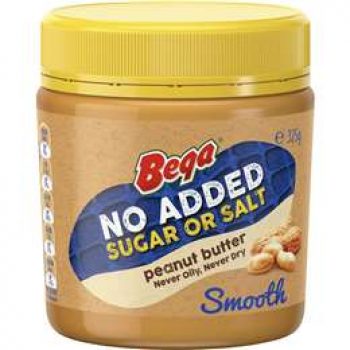 Bega Peanut Butter No Added Sugar Or Salt Smooth 325g