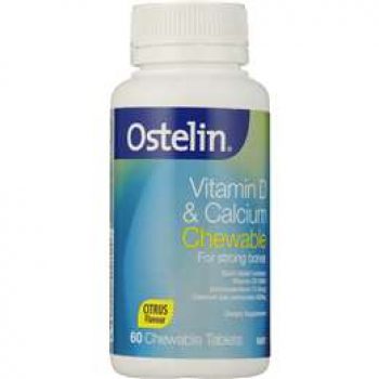Ostelin Calcium & Vitamin D3 Chewable Tablets 60 pack