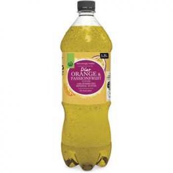 Woolworths Diet Orange & Passionfruit Sparkling Mineral Water 1.25l
