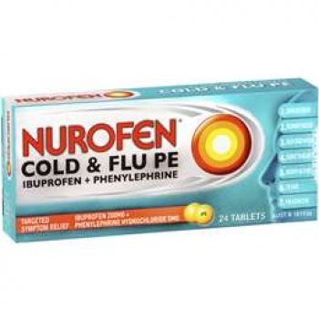 Nurofen Cold And Flu Multi-symptom Relief Tablets 200mg Ibuprofen 24 pack