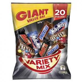 Mars Mixed Variety Chocolate Large Party Share Bag 20 Piece 307g