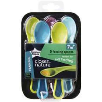 Tommee Tippee Easy Grip Feeding Spoons 5 pack