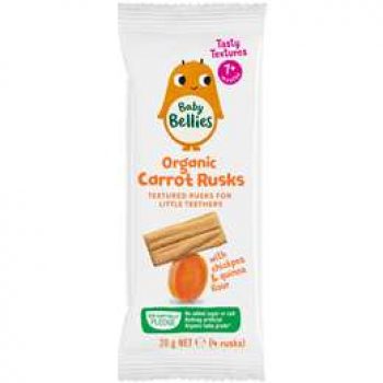 Baby Bellies Organic Rusks Carrot 4 pack
