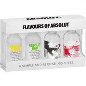 Absolut Vodka Flavour Mix Miniatures 4x50ml