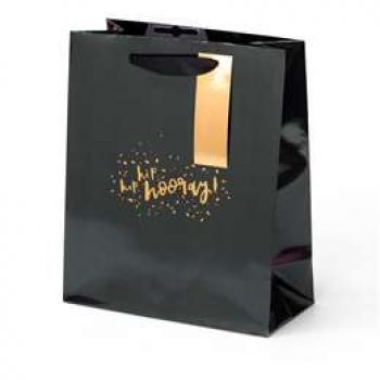 Collage Medium Copper And Black Hooray Gift Bag each
