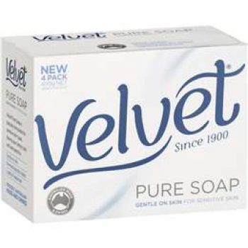 Velvet Bar Soap Pure 4pk 400g