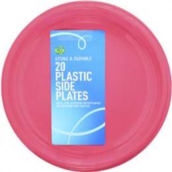 Woolworths Side Plates Mixed Colour 20 pack