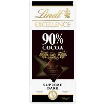 Lindt Excellence Supreme Dark Chocolate 90% Cocoa 100g block