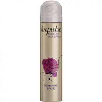Impulse Women Aerosol Body Spray Deodorant Romantic Spark 75ml
