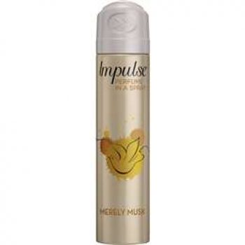 Impulse Women Body Spray Aerosol Deodorant Merely Musk 75ml