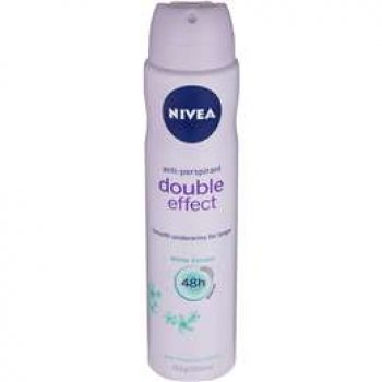 Nivea Double Effect Aerosol Antiperspirant Deodorant 250ml - Black Box ...