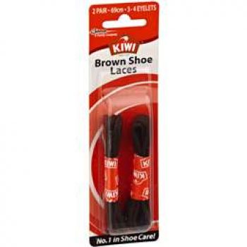 Kiwi Shoe Care Laces Brown 69cm 2pk