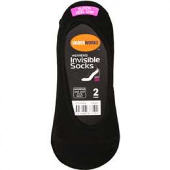 Underworks Women’s Invisible Socks  2 pack