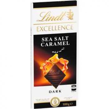 Lindt Excellence Dark Chocolate Sea Salt Caramel 100g block
