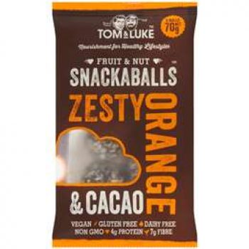 Tom & Luke Zesty Orange & Cacao Snackballs 70g