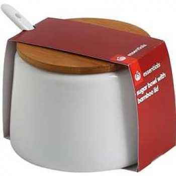 Essentials Essentials Sugar Pot With Bamboo & Spoon each