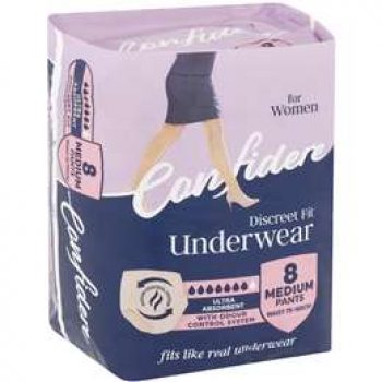Confidere Incontinence Pants Womens Medium 8 pack