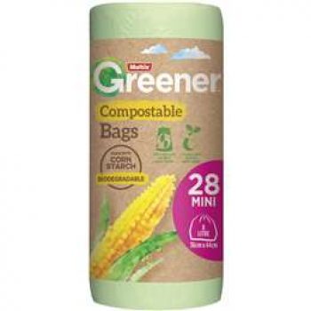Multix Greener Mini Plant Based Compostable Bags 28 pack