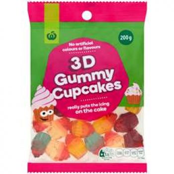 Woolworths 3d Gummy Cupcake  200g