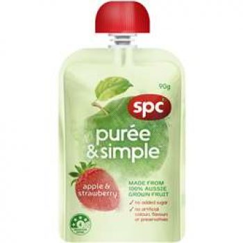 Spc Puree & Simple Apple & Strawberry 90g