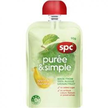 Spc Puree & Simple Apple & Banana 90g