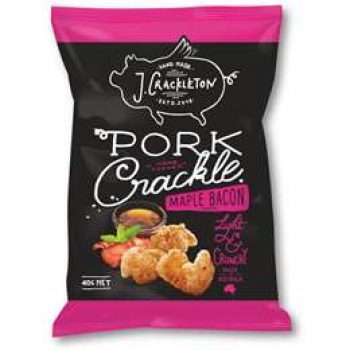 J Crackleton Pork Crackle Maple Bacon 40g
