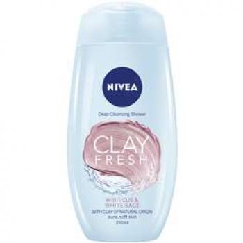 Nivea Clay Fresh Hibiscus & White Sage Shower Gel & Body Wash 250ml