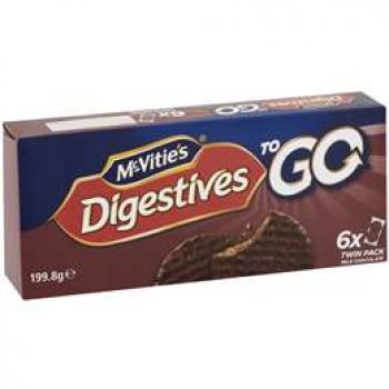 Mcvitie’s Digestive To Go Milk Chocolate 6 pack