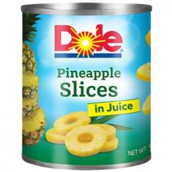 Dole Pineapple Slices In Juice 822g