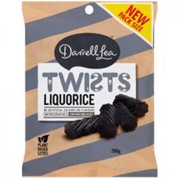 Darrell Lea Liquorice Twists  280g
