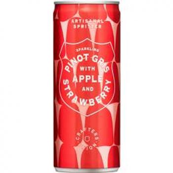 Crafters Union Spritzers Sparkling Pinot Gris Apple And Strawberry 250ml