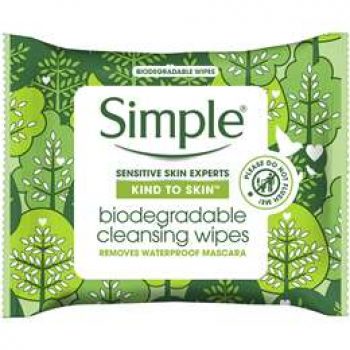 Simple Biodegradable Face Wipes 25 pack