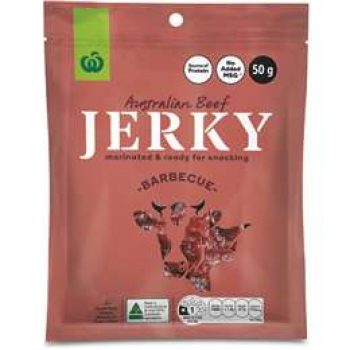 Woolworths Beef Jerky Bbq  50g