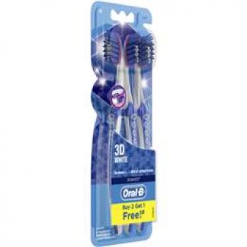 Oral-b Cross Action 3d White Manual Toothbrush 3 pack