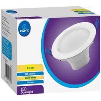 Olsent Led Down Light – 8w 800 Lm Dimmable Ww 90ml each